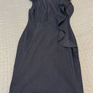 London Times Midnight Asymmetrical Dress